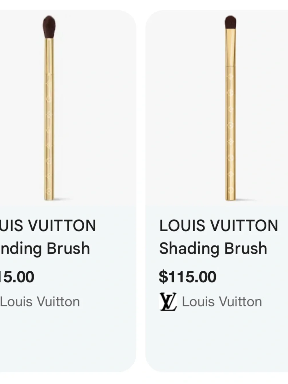 Louis Vuitton Gold La Beauté Eyeshadow Shading Brush